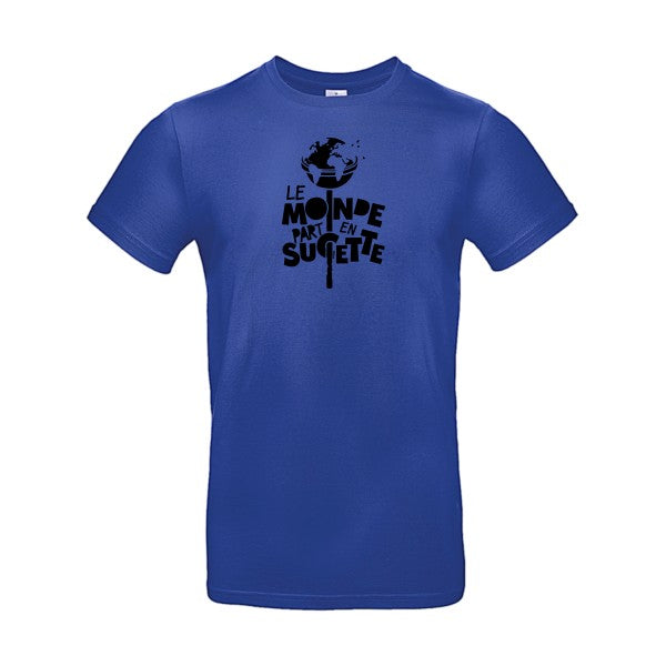 Le Monde part en Sucette Flex noir |E190 T-shirt|Cobalt Blue||2XL