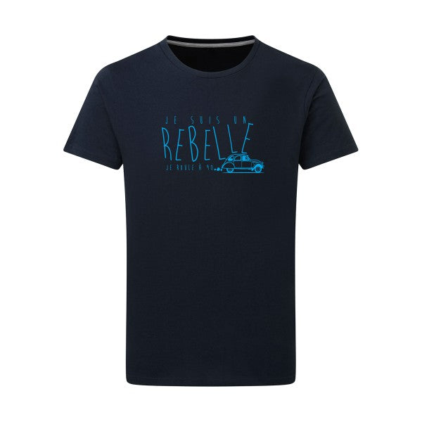 je suis un rebelle - Flex bleu clair Tshirt original Navy  5XL