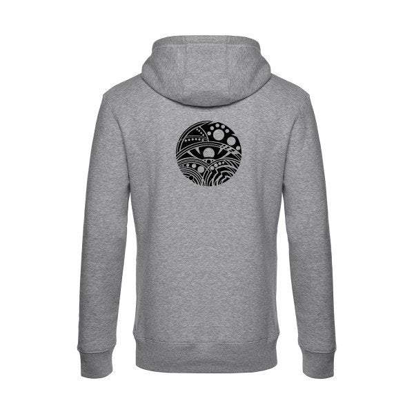 Eye sweat shirt original Heather Grey flex Noir impression Dos