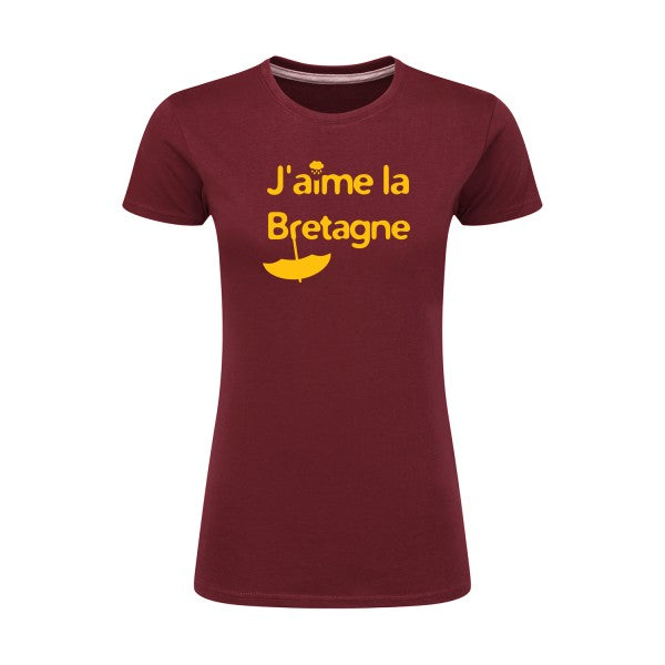 J'aime la Bretagne |jaune Or |T shirt original femme|SG