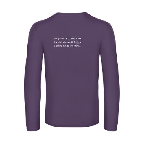 qi - t shirt- manches- longues- original- humour- Urban Purple impression Dos