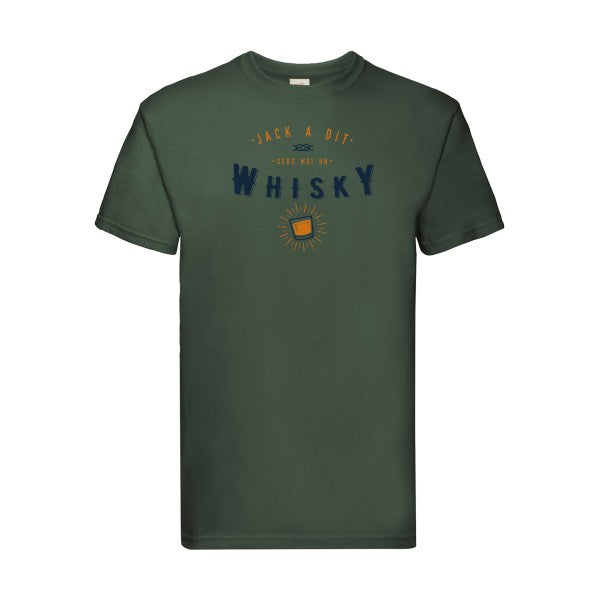 Jack a dit whiskyfun Fruit of the loom 205 g/m² T-shirt/ bottle green