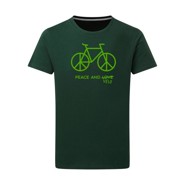 Peace and vélo - Flex Vert pomme Tshirt original Bottle Green  2XL