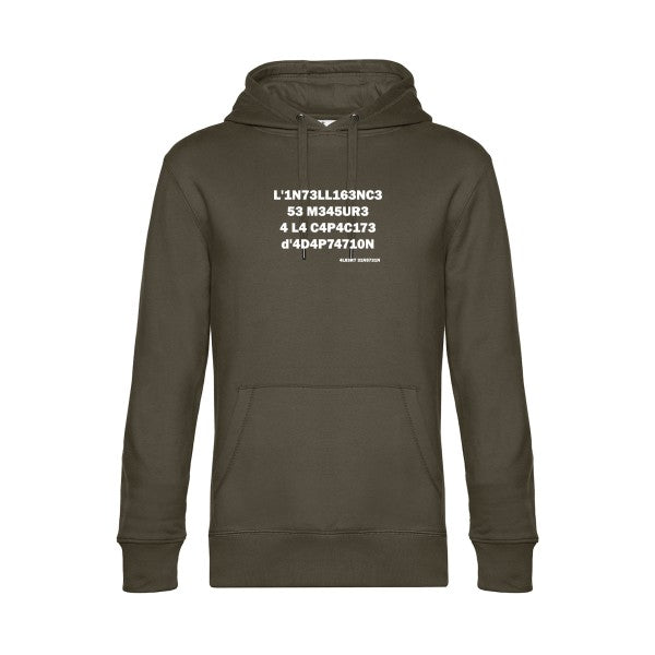 intelligence-ai- sweat shirt original Khaki flex Blanc impression Face