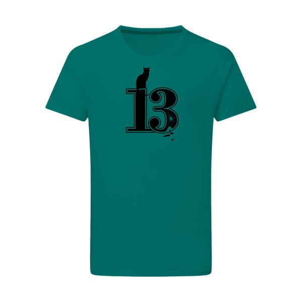 Superstition noir -Flex noir sur T-shirt SG  Emerald Green  2XL