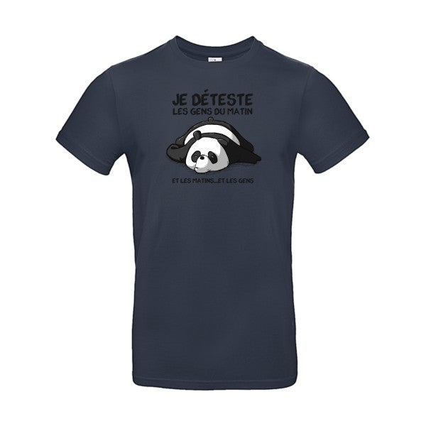 T-shirt humour original Pas Du Matin T Shirt couleur Navy
