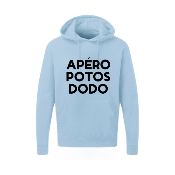 Apéro Potos Dodo  |Sweat  capuche humoristique noir 