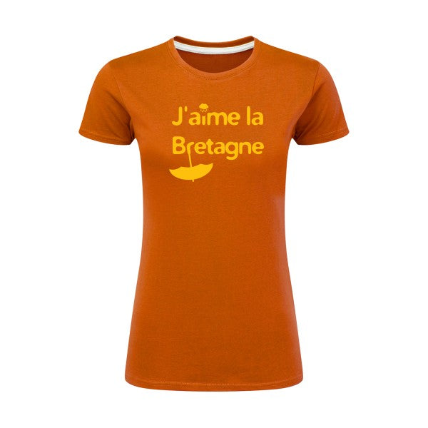 J'aime la Bretagne |jaune Or |T shirt original femme|SG