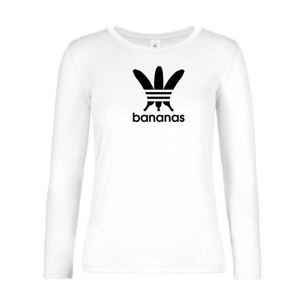 t-shirt lsl femme bananas White flex Noir