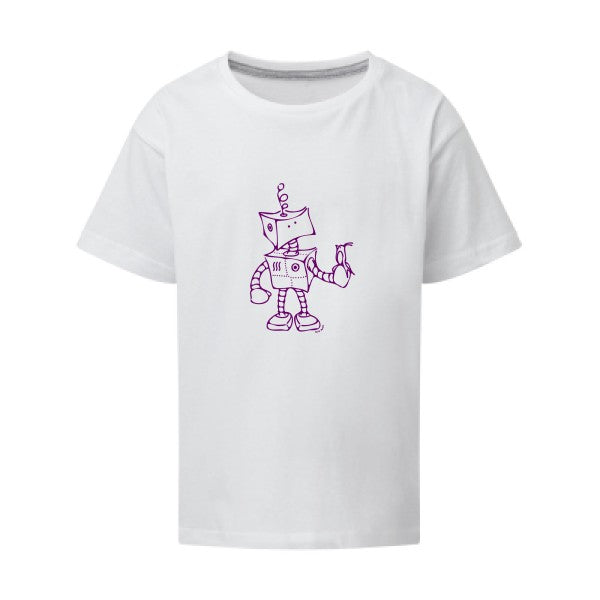 Robot & Bird Flex Violet SG - Kids T-shirt enfant White Taille 152 (11-12/2XL)