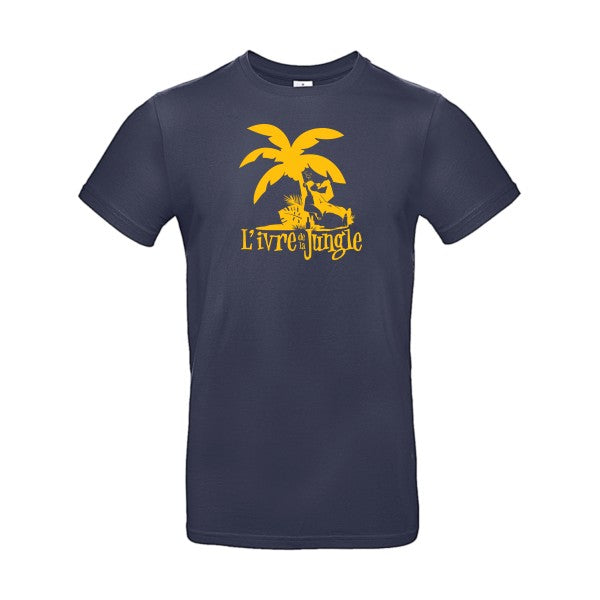 L'ivre de la jungleFlex jaune or - E190 T-shirt|Navy Blue||2XL