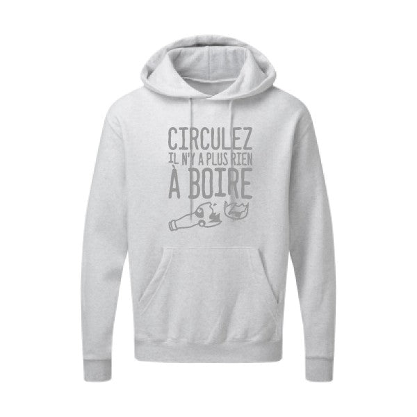 Circulez il n'y a plus rien à boire Gris SG - Hooded Sweatshirt Sweat capuche