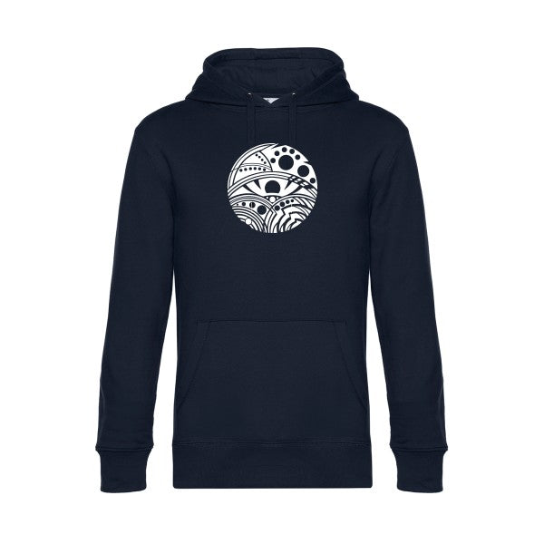 Eye sweat shirt original Navy Blue flex Blanc impression Face