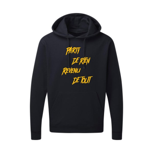 Parti de rien |Sweat  capuche humoristique jaune Or 