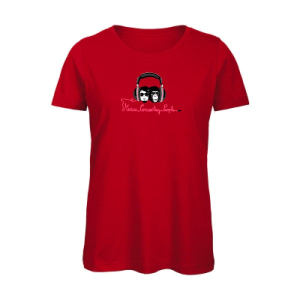 Music-Connecting-People- T-shirt original - t-shirt original femme Red