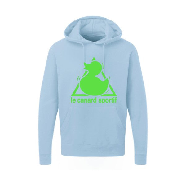 Canard Sportif Vert fluo |Sweat capuche imprimé homme