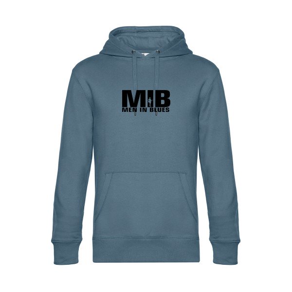 Men-in-blues sweat shirt original nordic blue flex Noir impression Face
