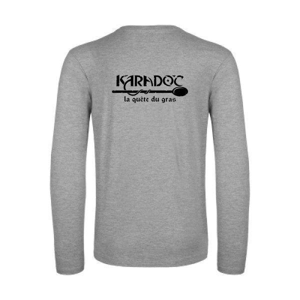 karadoc - t shirt- manches- longues- original- humour- Sport Grey impression Dos