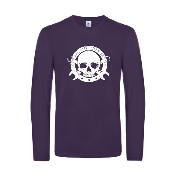 bricoleur d enfer - t shirt- manches- longues- original- humour- Urban Purple impression Face