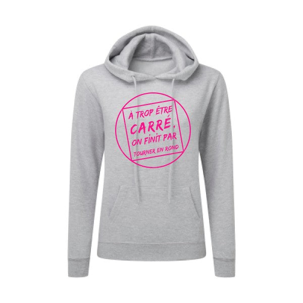 Cercle vicieux Rose Fluo |Sweat original à capuche Femme