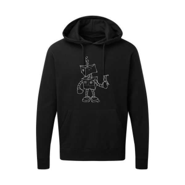 Robot & Bird Gris SG - Hooded Sweatshirt Sweat capuche