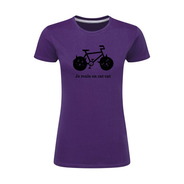 cat-cat bike | Noir |T shirt original femme|SG