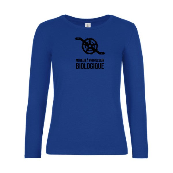 t-shirt lsl femme Cyclisme-&-ecologie Royal Blue flex Noir