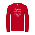 priere de l apero - t shirt- manches- longues- original- humour- Red impression Face