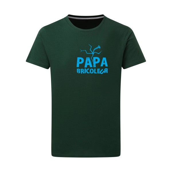 Papa bricoleur - Flex bleu clair Tshirt original Bottle Green  2XL