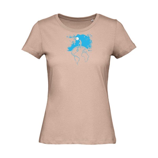 Terre- - t-shirt original femme Millennial Pink