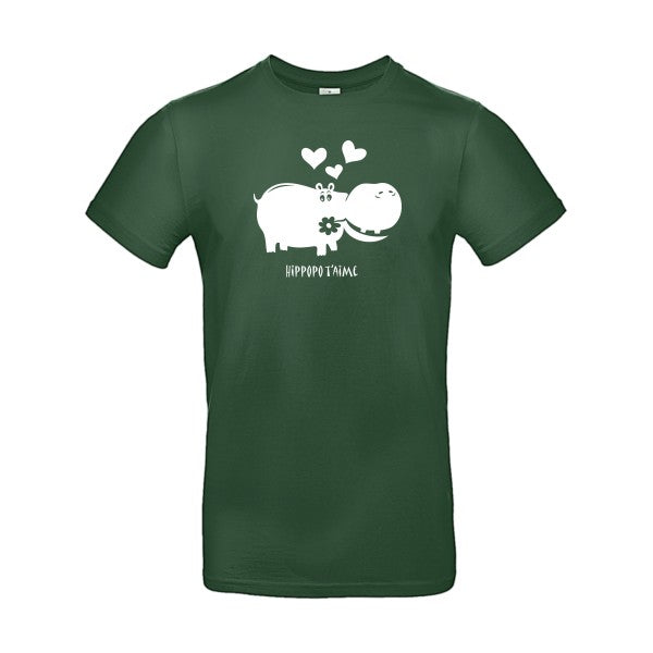 Hippopo t'aimeFlex Blanc - E190 T-shirt|Bottle Green||2XL