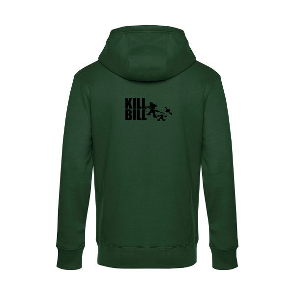 kill-bill sweat shirt original Bottle Green flex Noir impression Dos