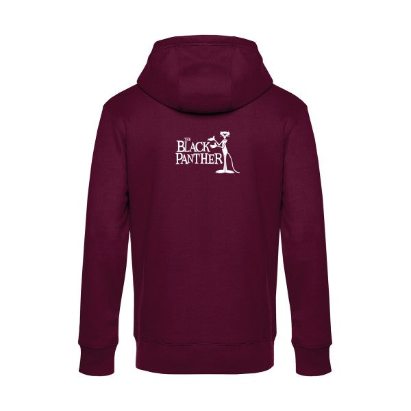 The-black-panther sweat shirt original Burgundy flex Blanc impression Dos