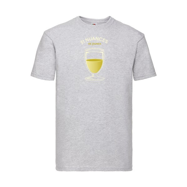 51 nuances de jaunes Fruit of the loom 205 g/m² T-shirt/ heather grey