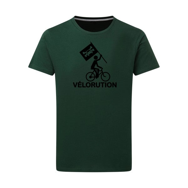 Vélorution - Flex noir Tshirt original Bottle Green  2XL