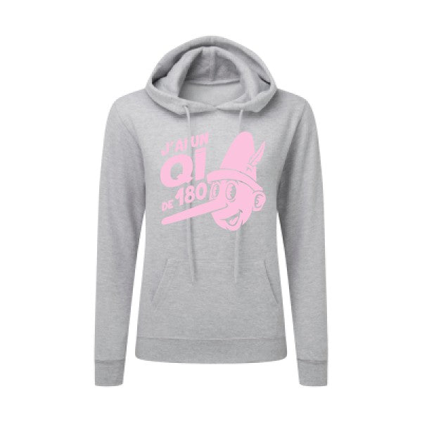 Quotient intellectuel Rose |Sweat original à capuche Femme