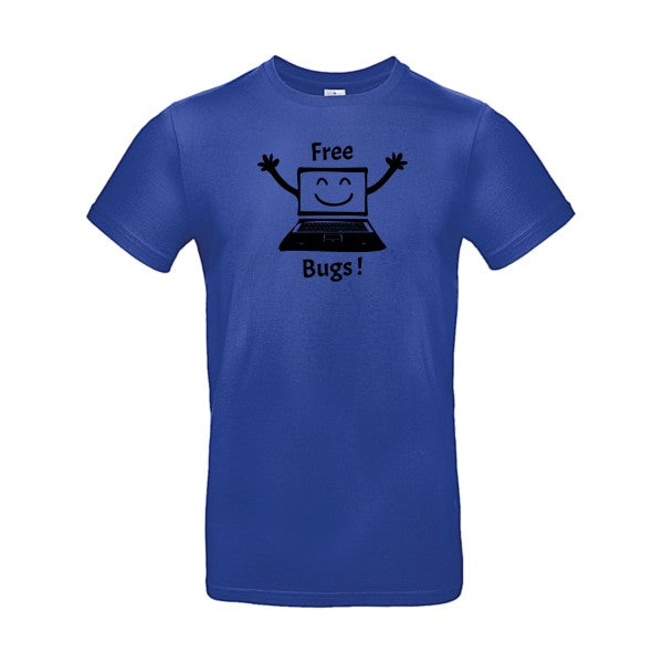 FREE BUGS ! flex noir B&C - E190 T-shirt|Cobalt Blue||2XL