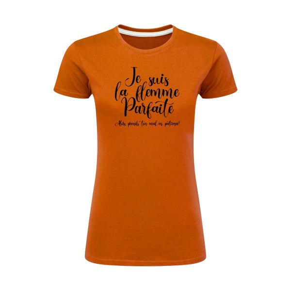 La flemme parfaite | Noir |T shirt original femme|SG