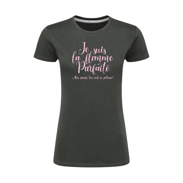 La flemme parfaite | Rose |T shirt original femme|SG