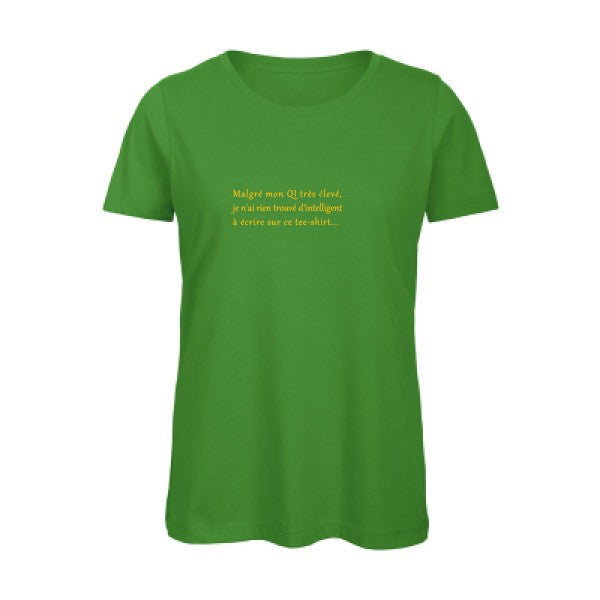 T shirt humour bio femme   femme bio|QI jaune Or 