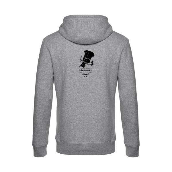 petit-cuistot sweat shirt original Heather Grey flex Noir impression Dos