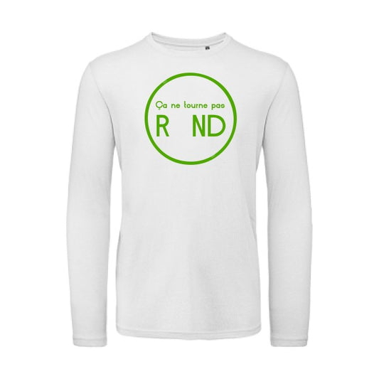 ça ne tourne pas rond ! Vert pomme |T shirt bio homme rigolo manches longues