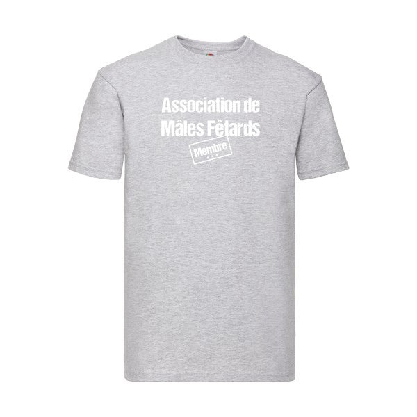 T-shirt|Association de Mâles Fêtards |flex Blanc| Fruit of the loom 205 g 