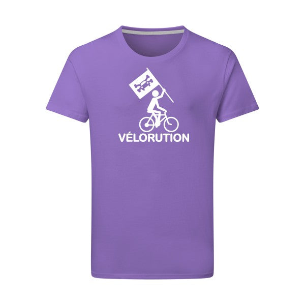 Vélorution - Flex Blanc Tshirt original Aster Purple  2XL