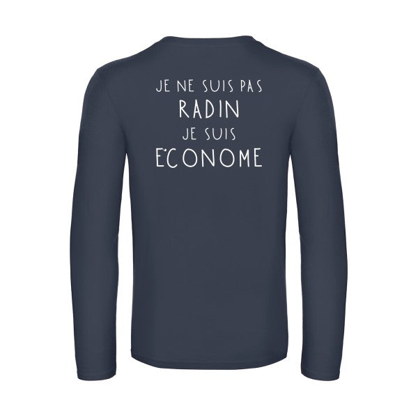 picsou - t shirt- manches- longues- original- humour- Navy impression Dos