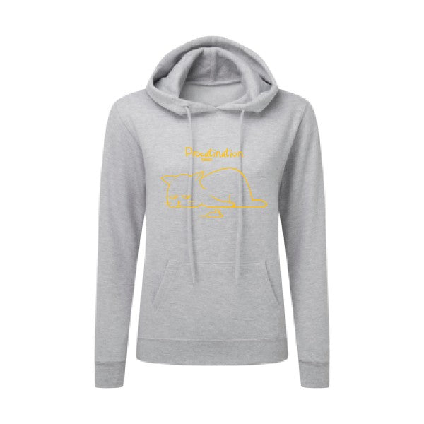 Procatination jaune Or |Sweat original à capuche Femme