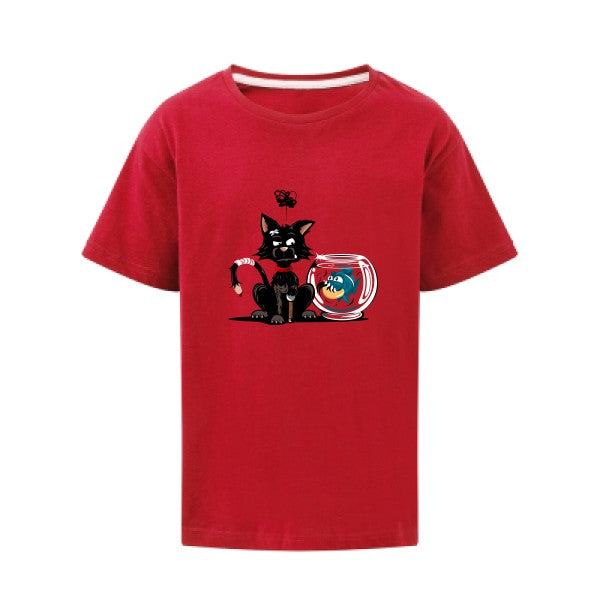 Le piranha et le chat SG - Kids T-shirt enfant Red Taille 152 (11-12/2XL)