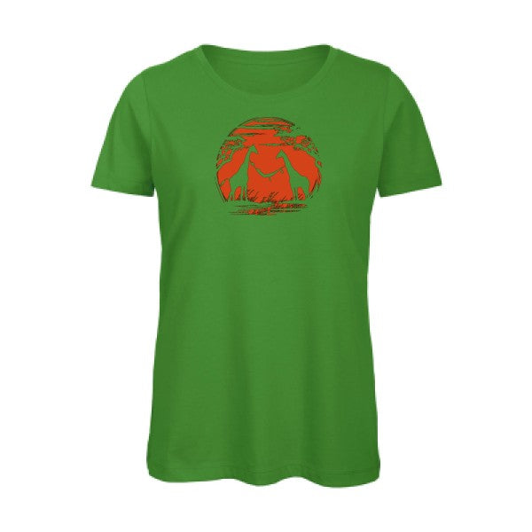 girafe- - t-shirt original femme Real Green