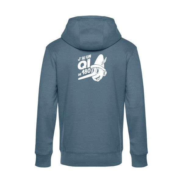 Quotient-intellectuel sweat shirt original nordic blue flex Blanc impression Dos