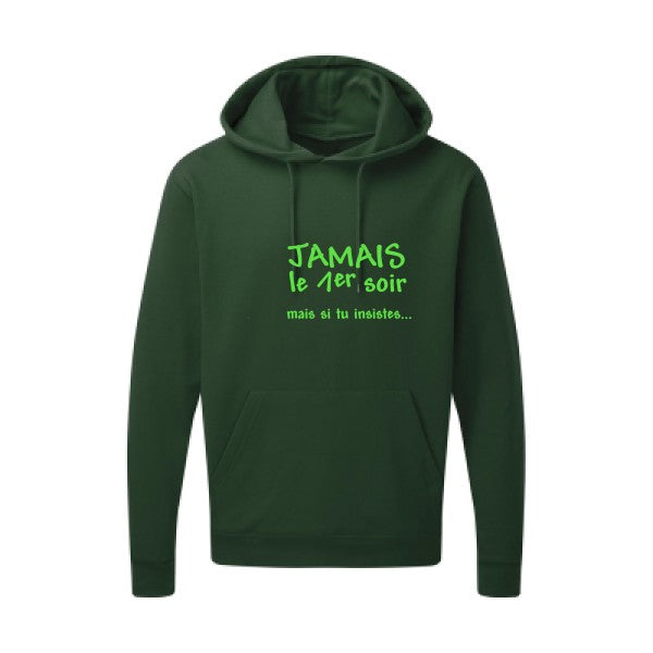 JAMAIS... Vert fluo SG - Hooded Sweatshirt Sweat capuche